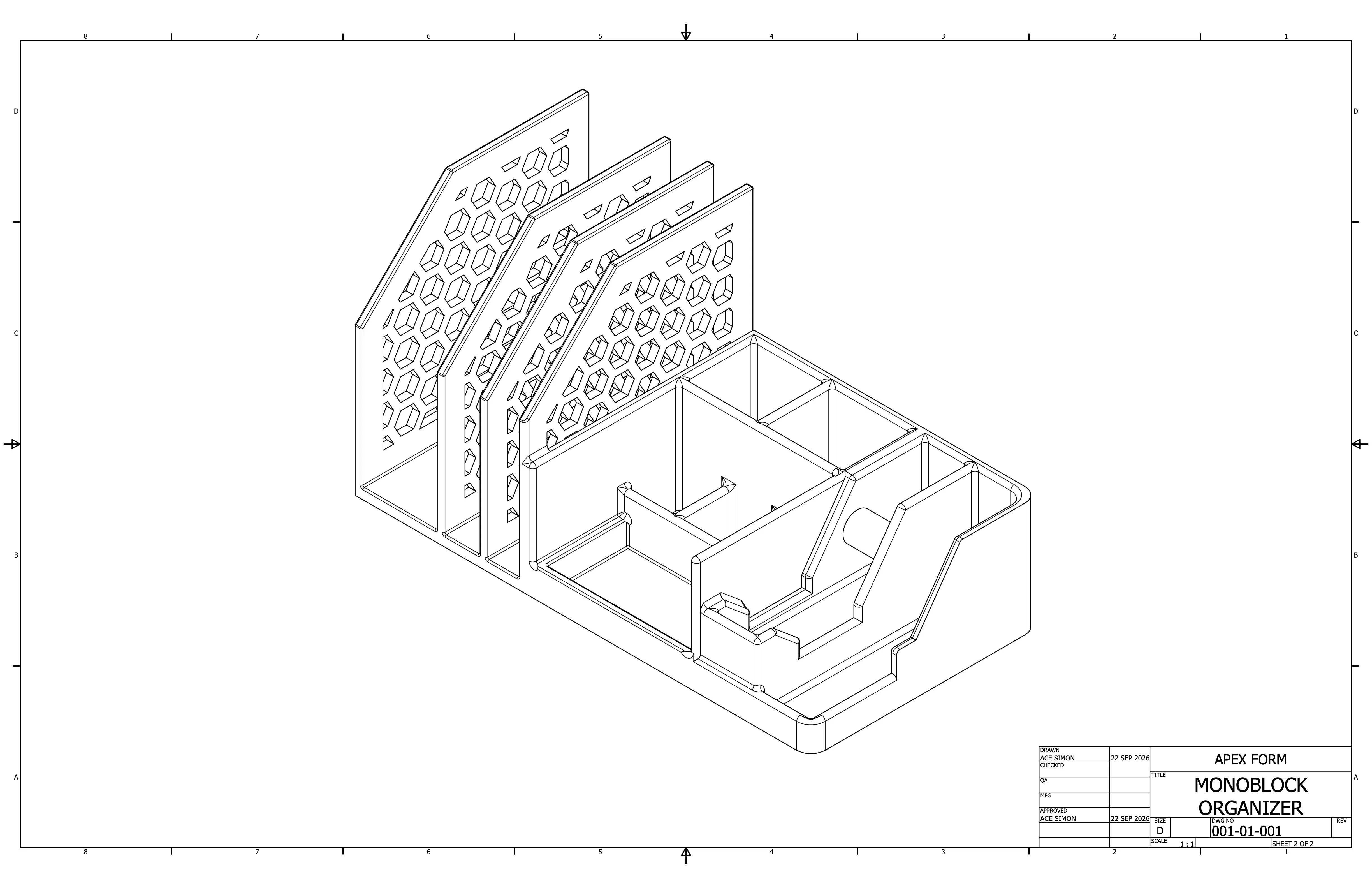 MonoBlock Organizer Design
